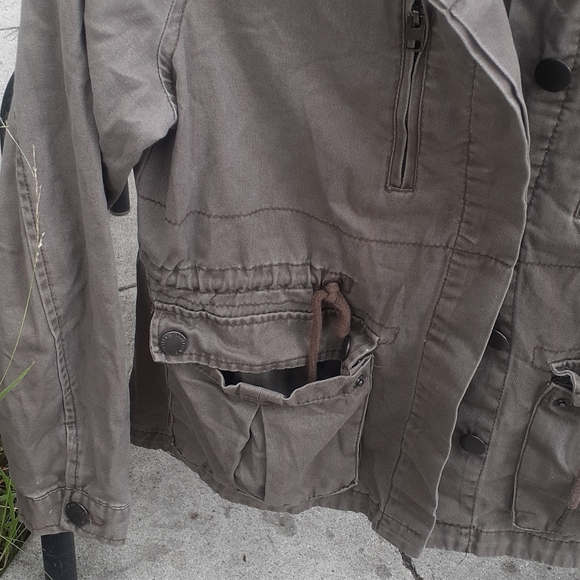US Cotton On Utility Jacket sz 6 grunge Coat - Picture 4 of 9